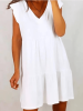 Handmade  Summer 100% Linen White Dress