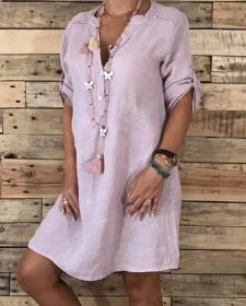 100% Linen Dress Maxi Dress Own Design Style 24