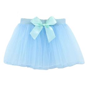 Girls Cute Blue Ballet Bubble Tutu Skirt for Dance Dress Up Costumes, 25cm