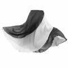 Women 2-Layer Reversible Chiffon White Black Ballet Skirt Waist Tie Long Scarf Tutu Skirts, 58cm