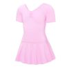 Kids Dance Summer Ballet Dress Cotton Ballet Dress Ballet Leotards for Girls, Pink