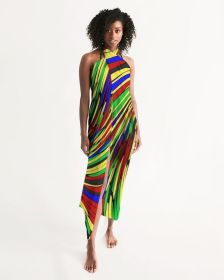 Colorful Swirl Print Swim Cover Up