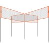 VEVOR 4-Way Volleyball Net, Adjustable Height Badminton Net Set for Backyard Beach Lawn, Outdoor Portable Volleyball Net with Carrying Bag