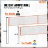 VEVOR 4-Way Volleyball Net, Adjustable Height Badminton Net Set for Backyard Beach Lawn, Outdoor Portable Volleyball Net with Carrying Bag