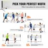 VEVOR Badminton Net, Height Adjustable Volleyball Net, 14ft Wide Foldable Pickleball Net, Portable Easy Setup Tennis Net Set with Poles