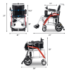 White folding electric wheelchair.  Mobile mobility scooter 24V / 650W 30km / h folding travel portable portable mobility scooter