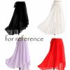 Adult Ladies Ballet Skirt Wrap Over Scarf Dance Leotard Skate Tutu Skirt Asymmetric Chiffon Ballet Skirt,Red, 80cm