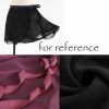 Women Chiffon Sheer Wrap Skirt Ballet Skirt Ballet Tutu Skirt Dancewear Supply, White 38cm