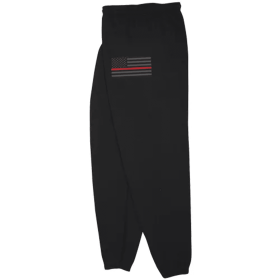USA Flag/Thin Red Line Mens Sweatpant Black (Opation: 3XL)