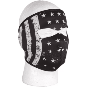 Neoprene Thermal Face Mask (Opation: Black & White Vintage Flag)