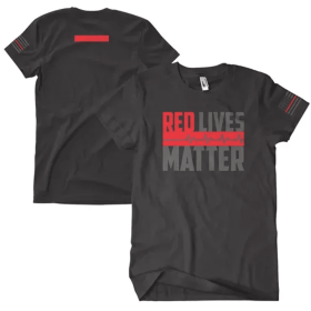 Red Lives Matter Men's T Shirt Black (Opation: XL)