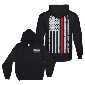 Pullover/Hooded Vintage Red Line Black (Opation: 3XL)