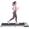 2 in 1 Under Desk Electric Treadmill 2.5HP; with Bluetooth APP and speaker; Remote Control; Display; Walking Jogging Running Machine Fitness Equipment