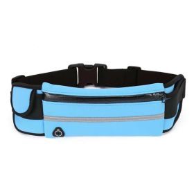 Velocity Water-Resistant Sports Running Belt and Fanny Pack for Outdoor Sports (Color: Sky blue)